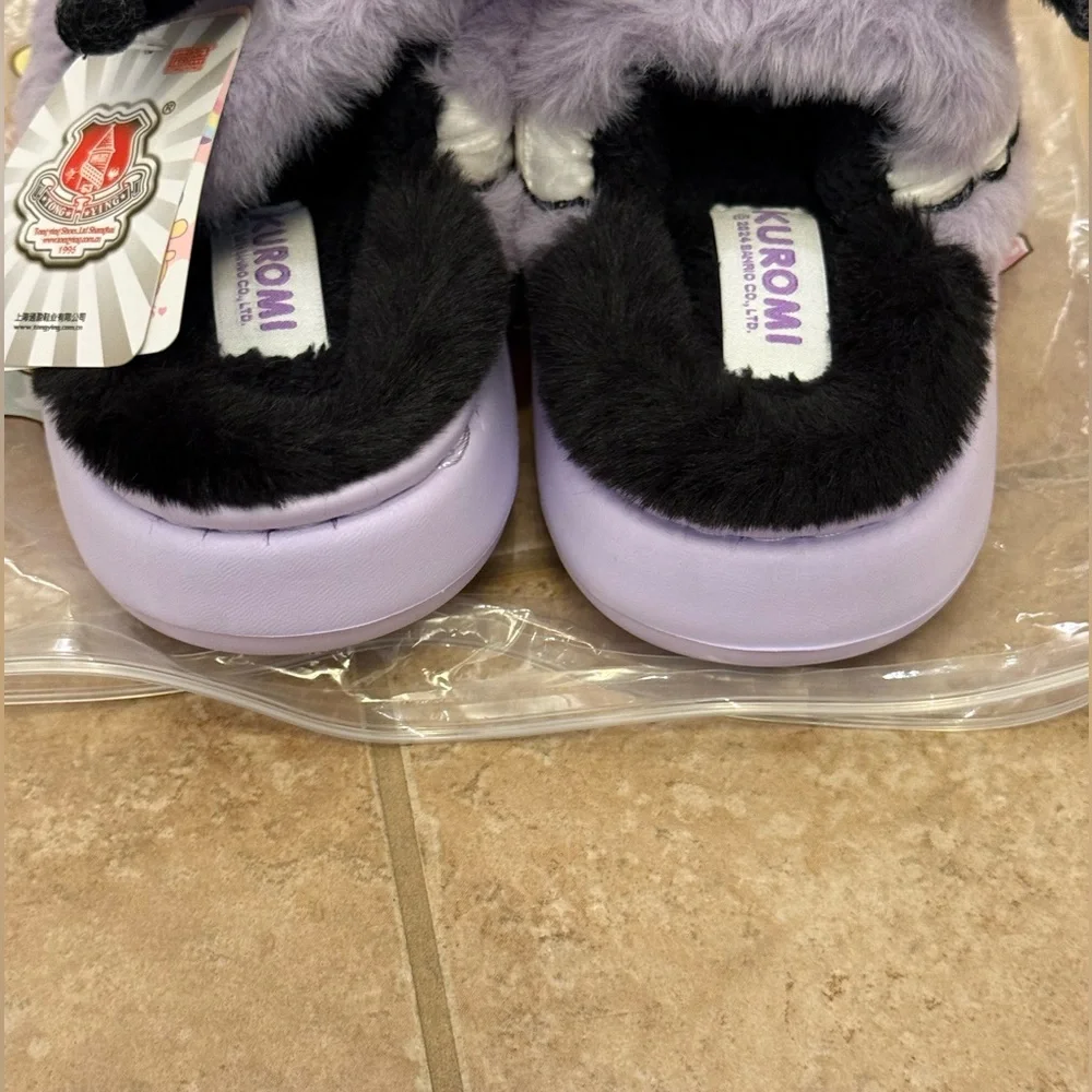 SANRIO toddlers Kuromi & My Melody Fluffy Slippers